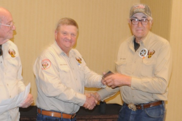 8a  Jerry Hertel presented with NRA ROCS Silver Medal #409 for his Spanish Engraved Single-Six #7.  DSC_4856.jpg