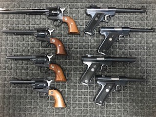 1976 RUGER LIBERTY 22 SINGLE SIX's<br />NR4, NR5, NR6, NR9<br />1976 RUGER LIBERTY .22 AUTO's<br />T678, T512, RST6, RST4