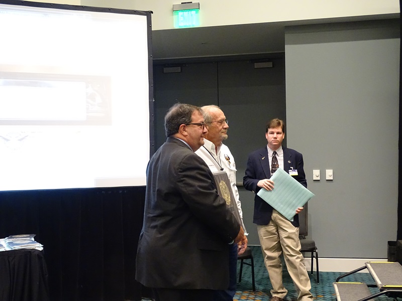 Receiving the ROCS plaque.
