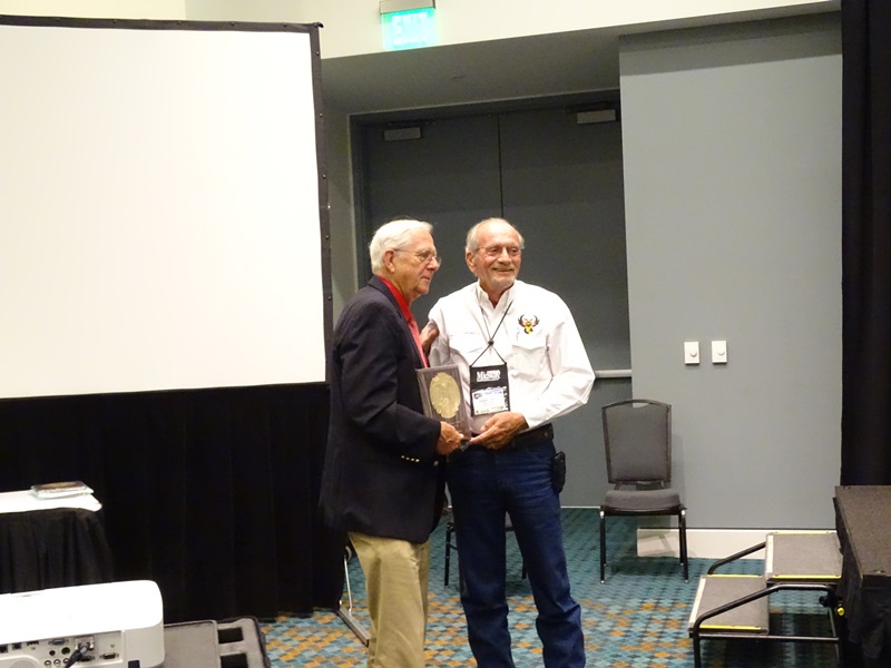 Receiving the award for &quot;Best Educational Exhibit&quot; Contemporary Arms.