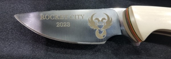 ROCKET CITY 2023 and ROCS Logo on blade