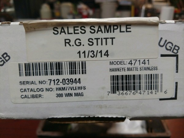 Hawkeye box end label
