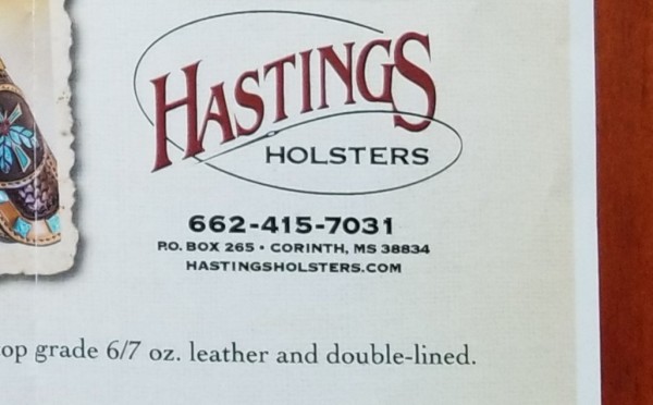HASTINGS  Holsters Address